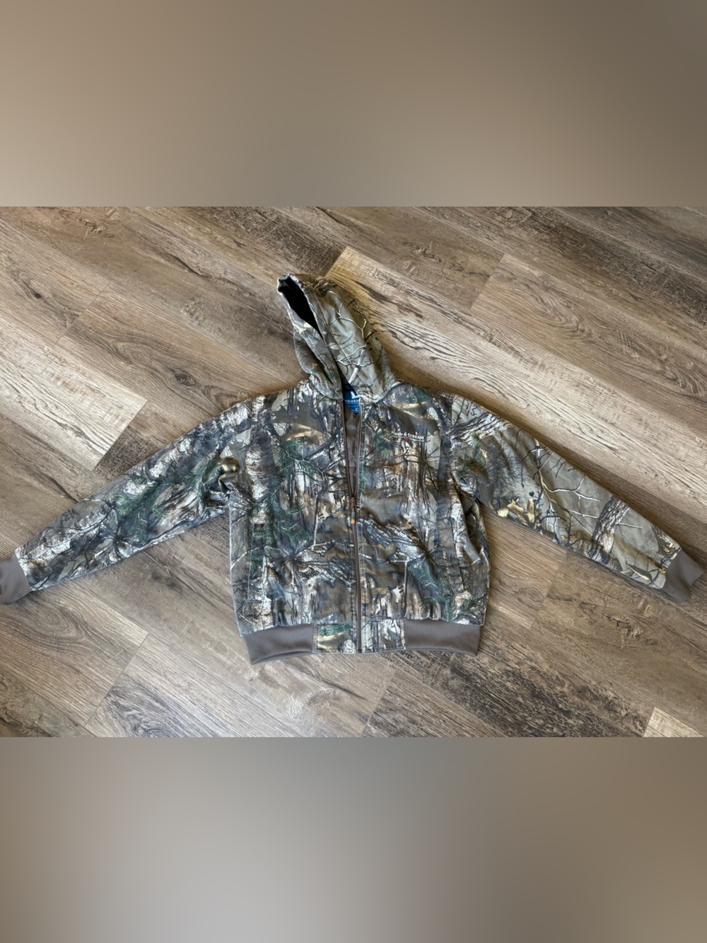 Field & Stream Kids Camo Puffer Jacket - Green/Brown/Gray